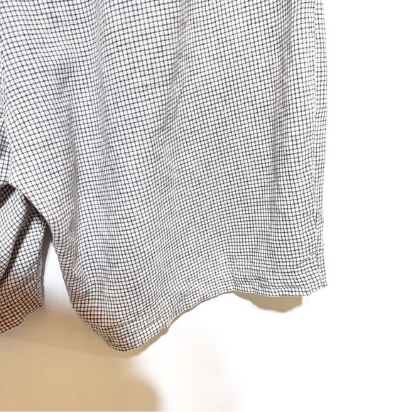 14th & Union Casual Slim Fit Checkered Bermuda Shorts Linen Blend Cotton Size 36 - Picture 5 of 13